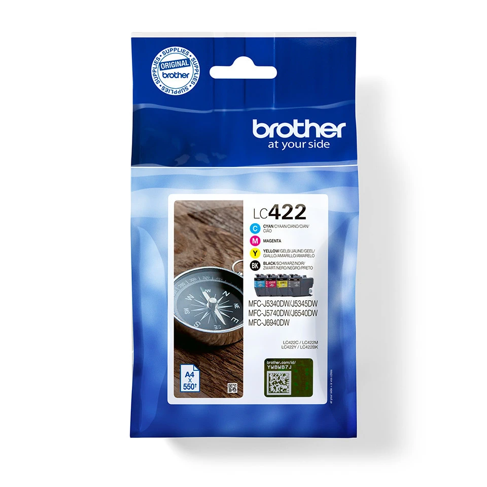 BROTHER Valuepack Tinte LC422CMYBK