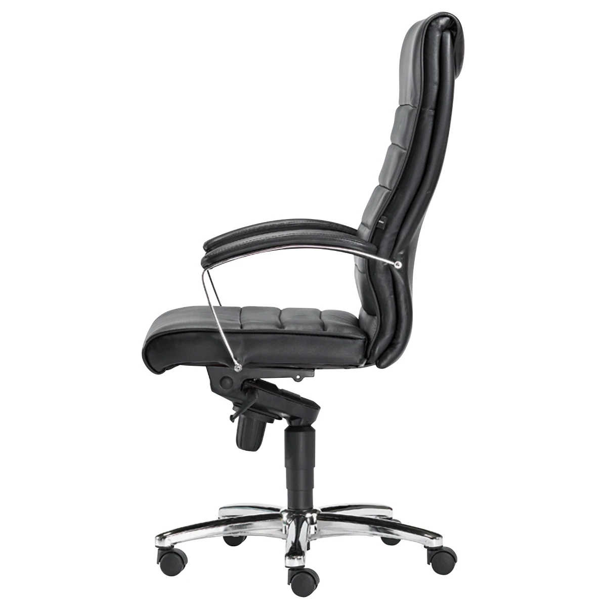Chaise fauteuil Kosmo en cuir, avec accoudoirs