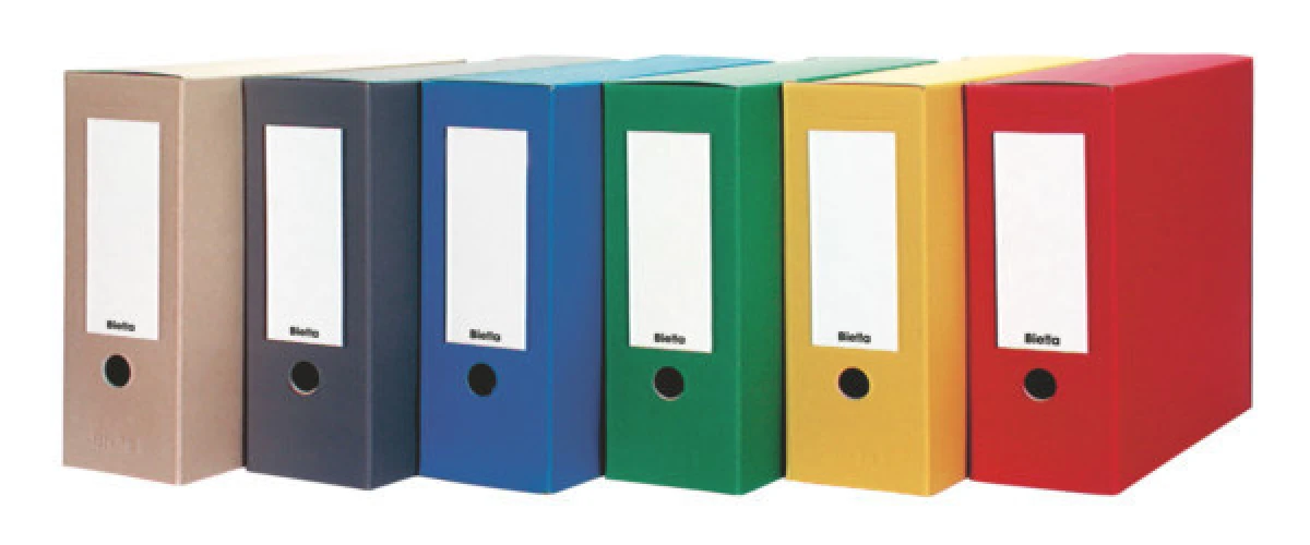 Boites d'archivage Biella, jaune, paquet de 10 pièces
