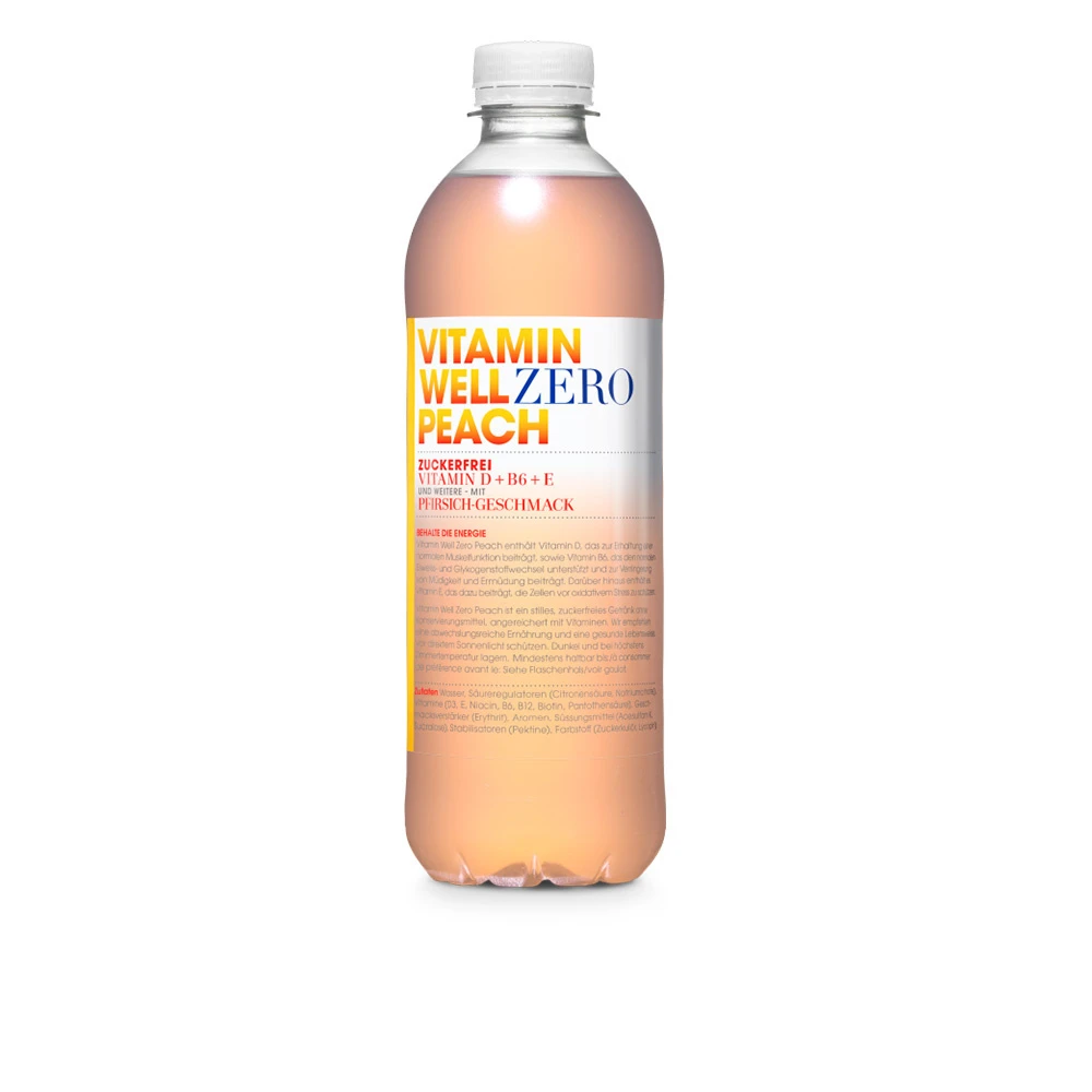 VITAMIN WELL Zero Peach 12 x 500 ml