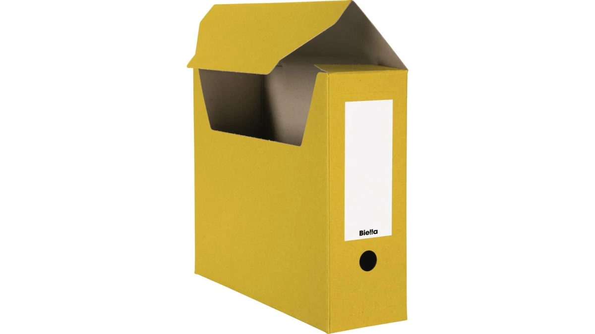 Boites d'archivage Biella, jaune, paquet de 10 pièces