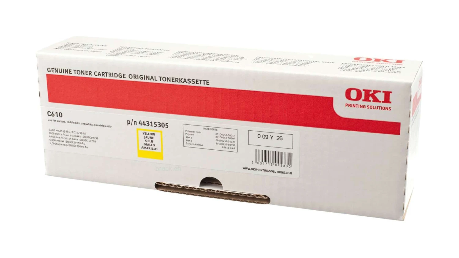 OKI 44315305 Cartouche toner jaune