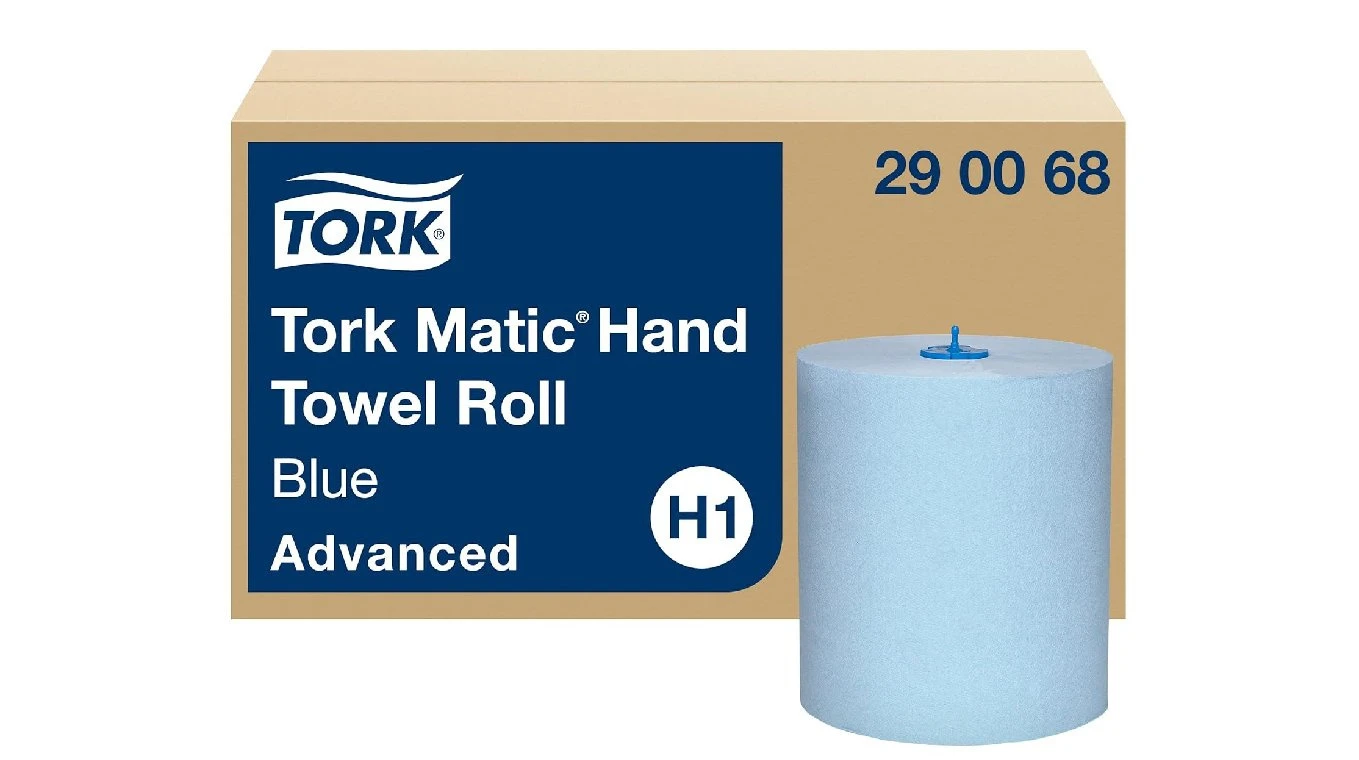 TORK Rouleaux d'essuie-mains en papier Advanced Matic 2 couches, 6 rouleaux