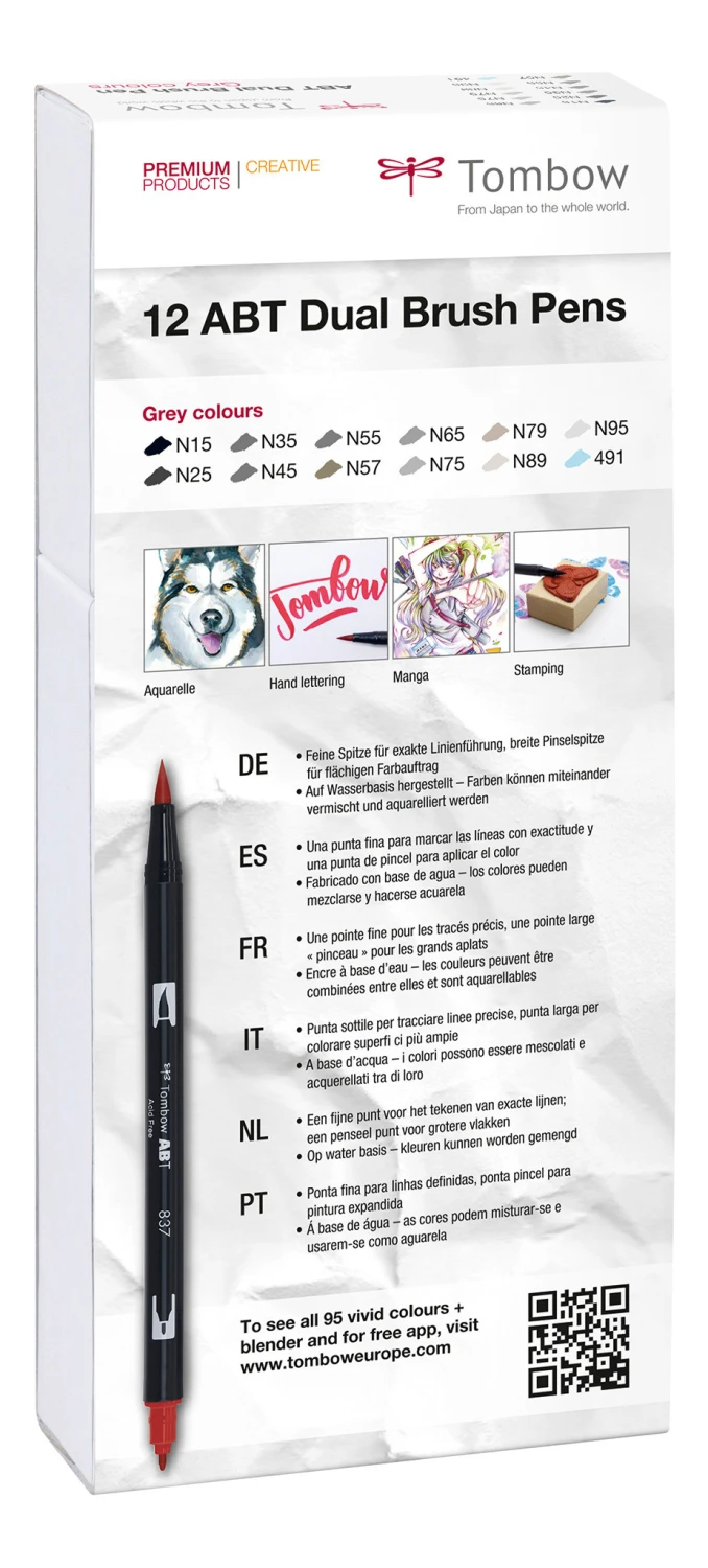 TOMBOW ABT-12P-3 Dual Brush Pen
