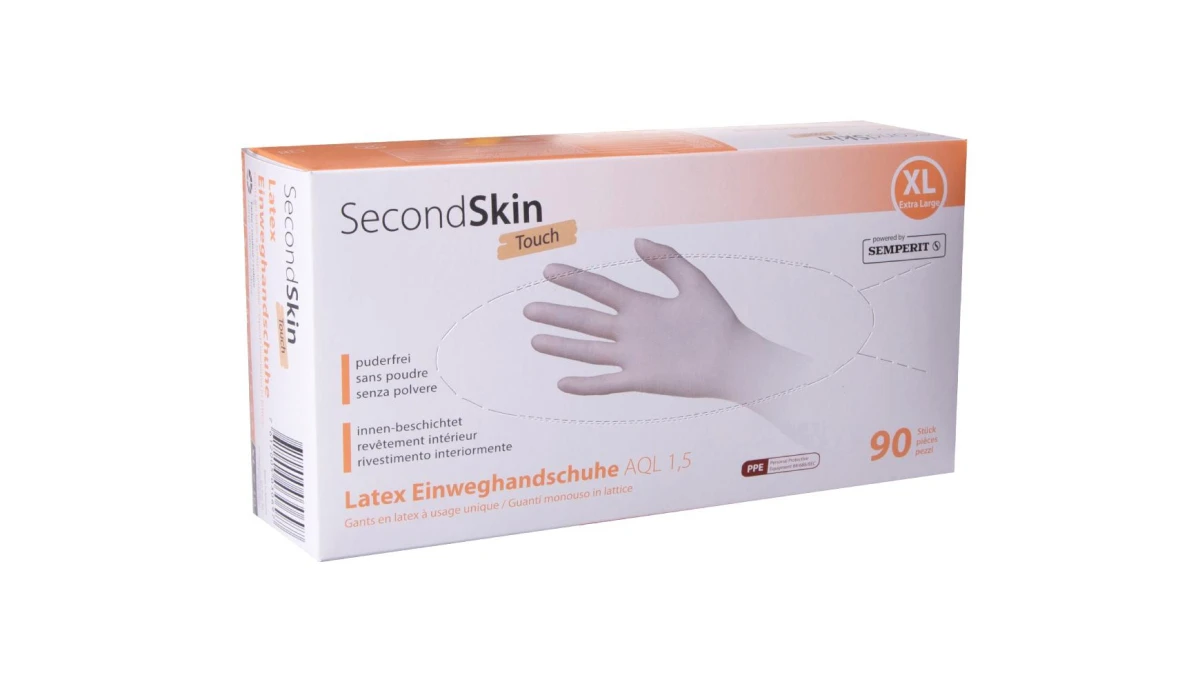 SECONDSKIN Gants en latex Touch taille XL, 100 pièces