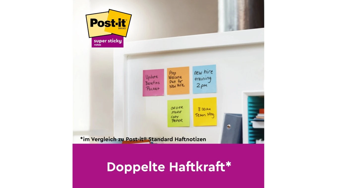POST-IT Notes adhésives Super Sticky Playful Collection 6 x 90 feuilles