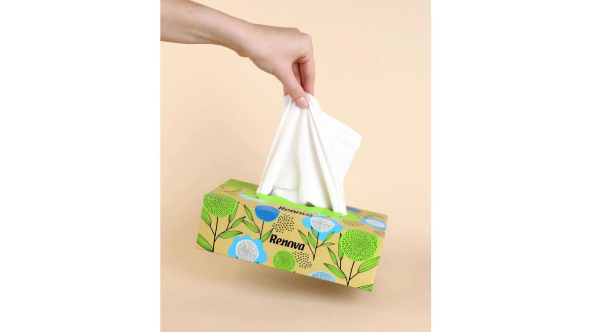 RENOVA Kosmetiktücher Eco Recycled 3-lagig, 1 Stück