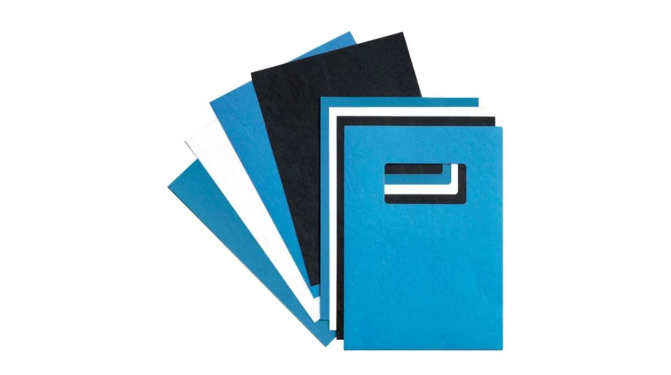 GBC LeatherGrain Deckblatt blau A4 250 g/m²