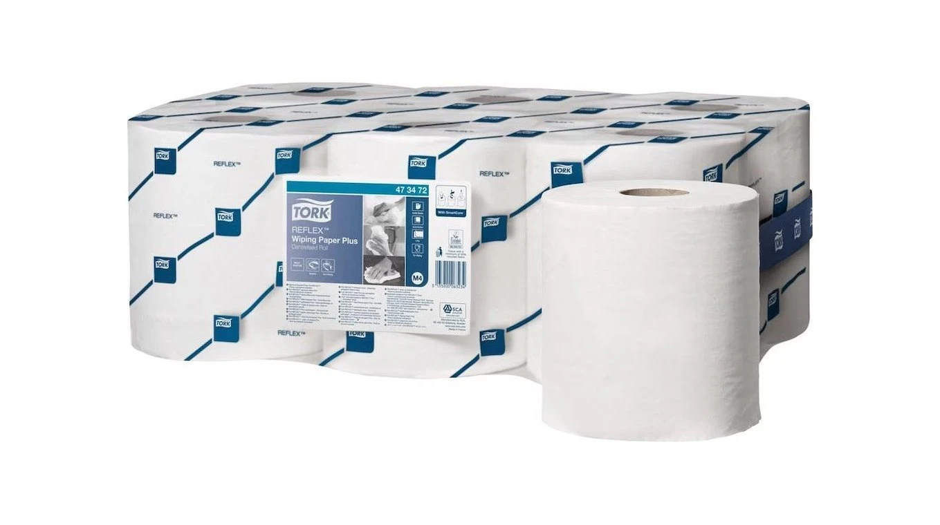 TORK Papierwischtücher Reflex Midi 2-lagig, 6 Rollen
