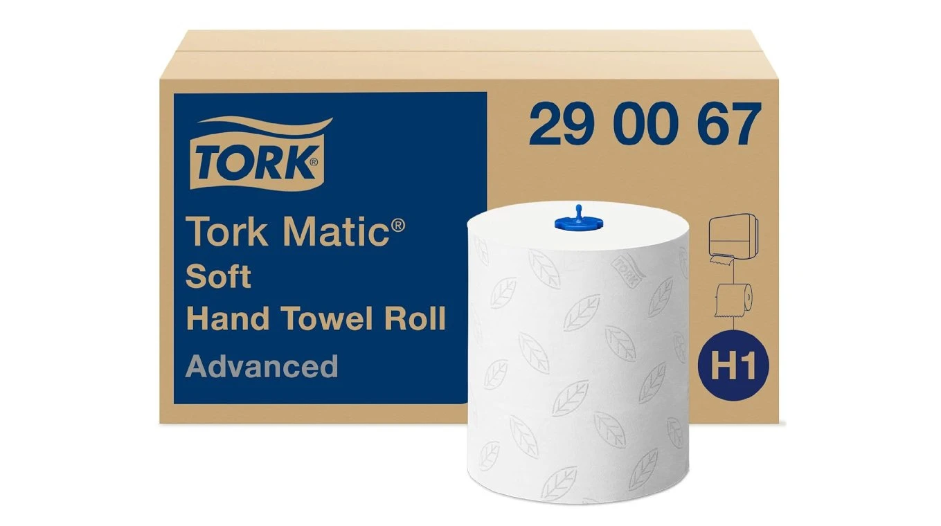 TORK Rouleaux d'essuie-mains en papier Advanced Matic Soft 2 couches, 6 rouleaux