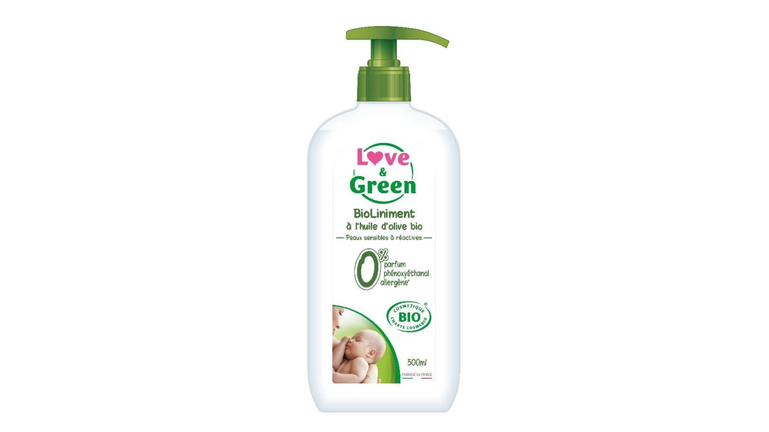 LOVE & GREEN Bioliniment à l'huile d'olive 500 ml