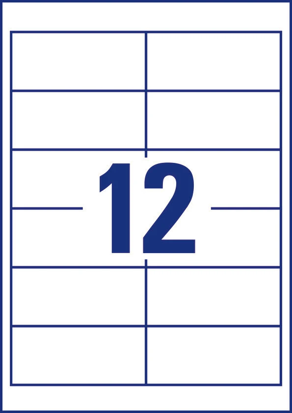 AVERY ZWECKFORM 4781 Etiketten, 97 x 42.3 mm, 25 + 5 Blatt