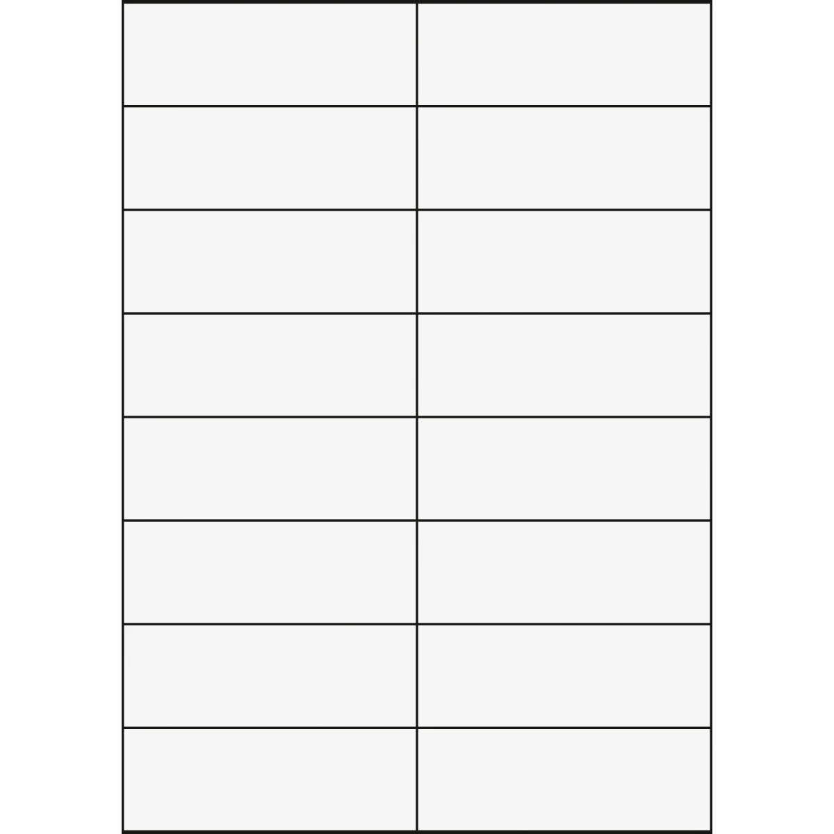 Etiketten A4, 105 x 37 mm, 100 Blatt