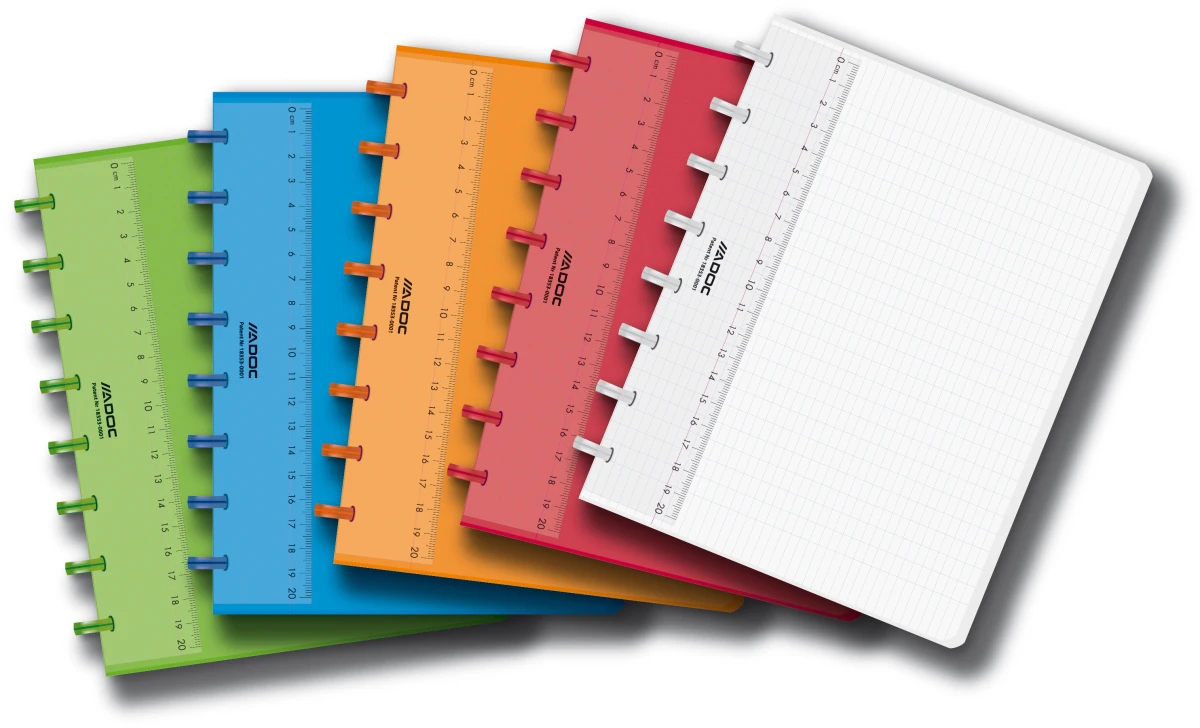 ADOC Cahier Pap-Ex A5 quadrillé 5 mm assortis