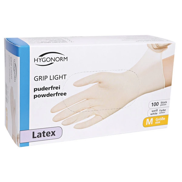 HYGONORM Gants latex Grip Light taille S, 100 pièces