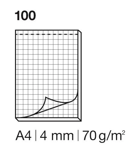 ELCO Bloc-notes quadrillé 4mm A4 - 70gm2