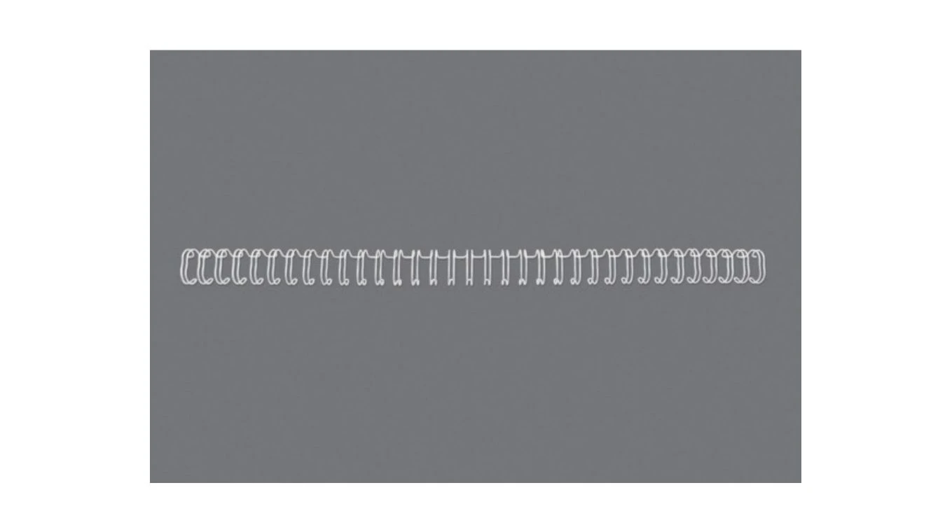 Dos de reliure en fil métallique GBC 6mm A4. Ø 6 mm