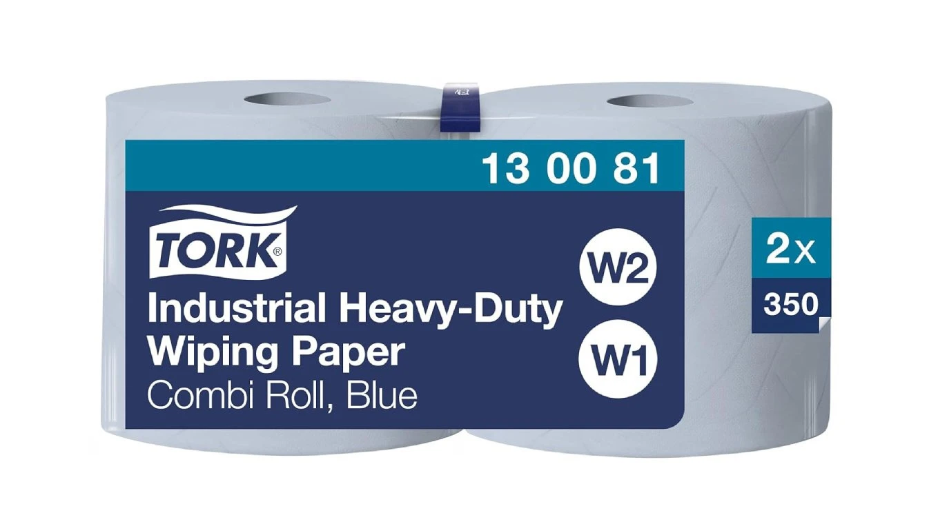 TORK Industrie-Papierwischtücher extra stark 3-lagig, 2 Rollen