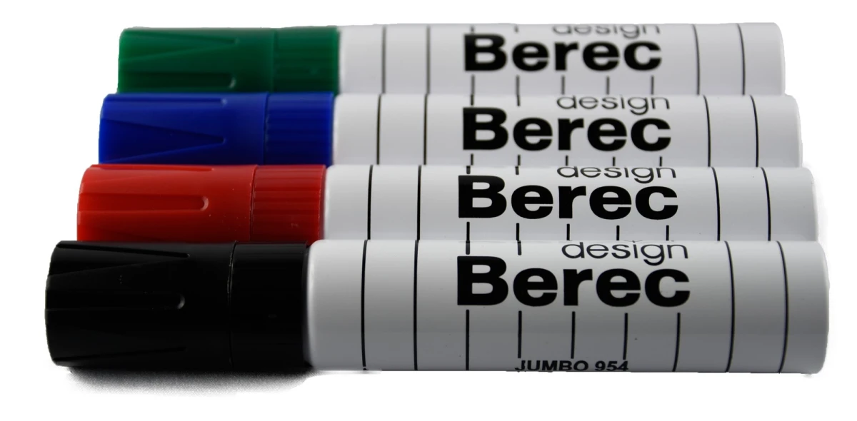 BEREC Whiteboard Marker 3-13 mm, étui à 4 pcs.