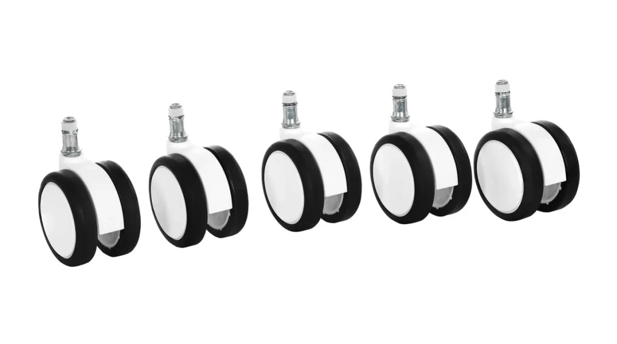 TOPSTAR Roulettes pour sols durs 5 pièces, blanc