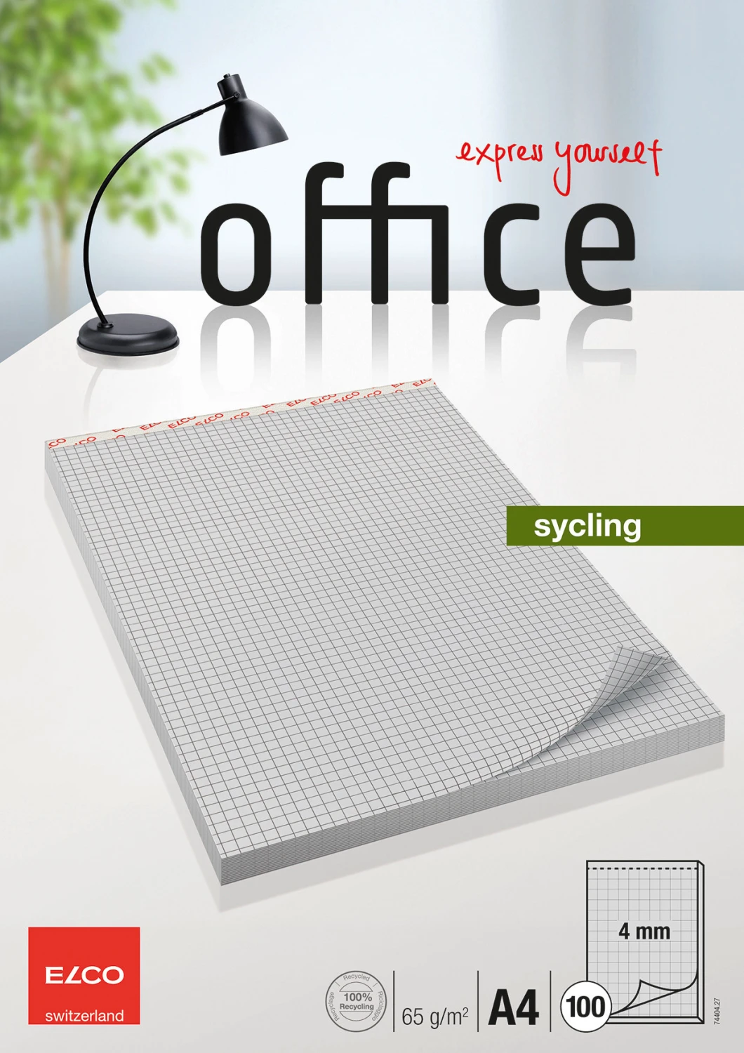 ELCO OFFICE SYCLING Notizblock Office A4 kariert