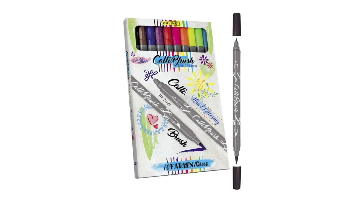 ONLINE Calligraphy Brush Pens - Double Tip