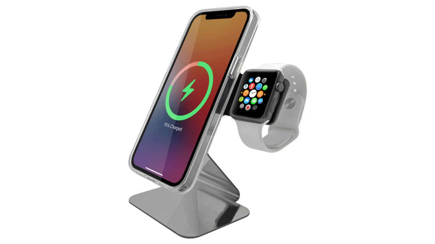 MACALLY MMAGSTAND2-SS MagSafe & Apple Watch Support