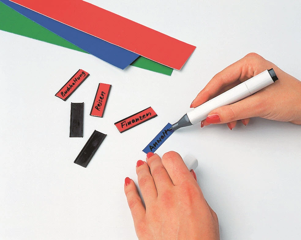 MAGNETOPLAN Ferrocard Etiquettes, 60 x 15 mm, 115 pcs.