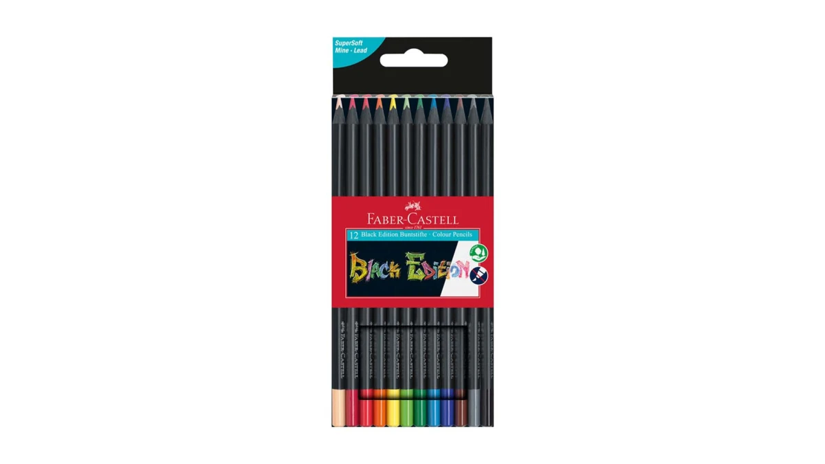 FABER-CASTELL Crayon de couleur Black 12 pcs.