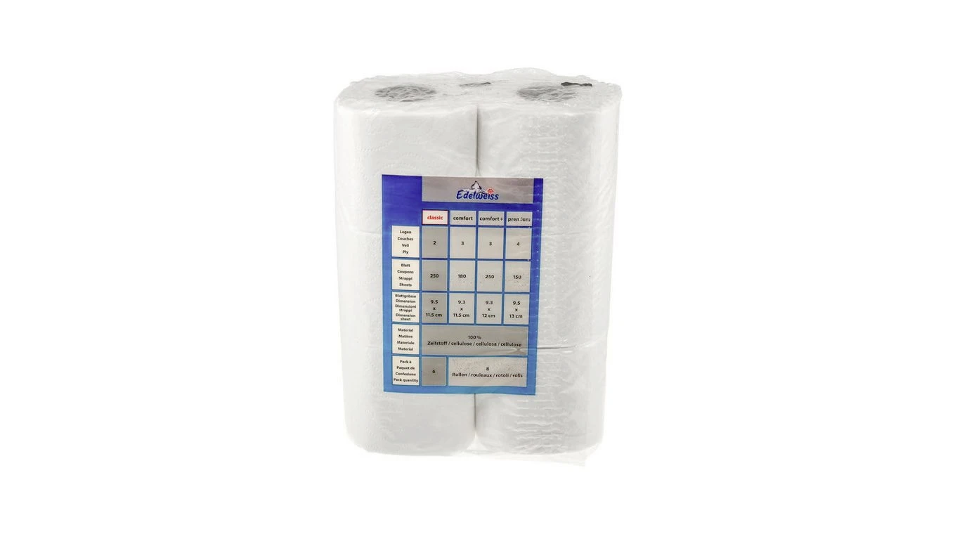 EDELWEISS Papier toilette Classic 2 couches, 6 rouleaux