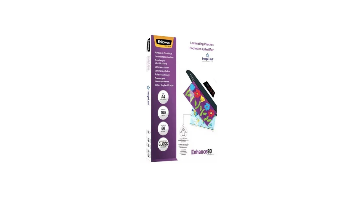 FELLOWES Enhance 80 Pochettes de plastification A4, 80my