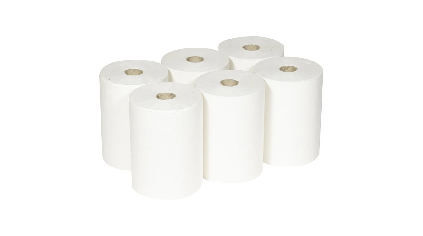 SCOTT Rouleaux d'essuie-mains en papier Slimroll 1 couche, 6 rouleaux