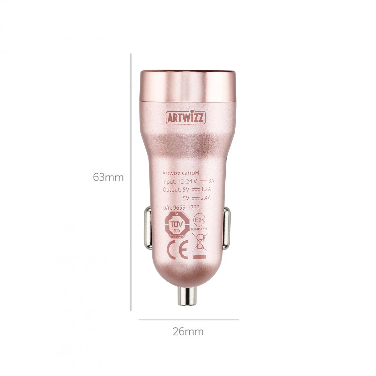 CarPlug Double Blanc-Alu