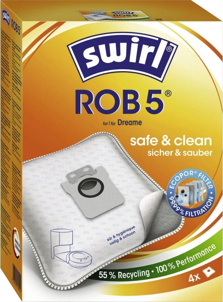 SWIRL Sac aspirateur ROB 5 EcoPor 4 pièces