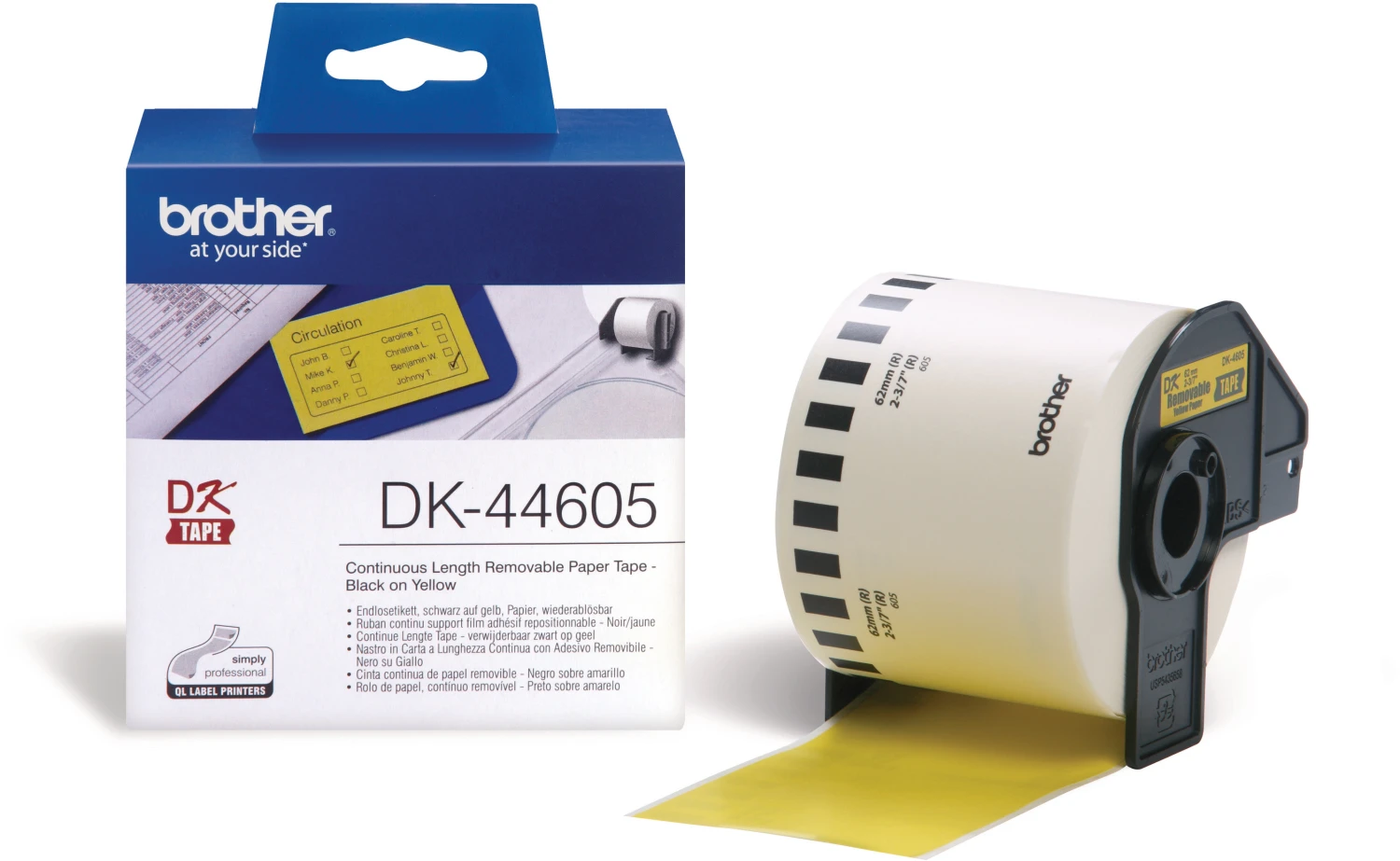 BROTHER P-TOUCH Support papier.cont. 62mmx30.48m