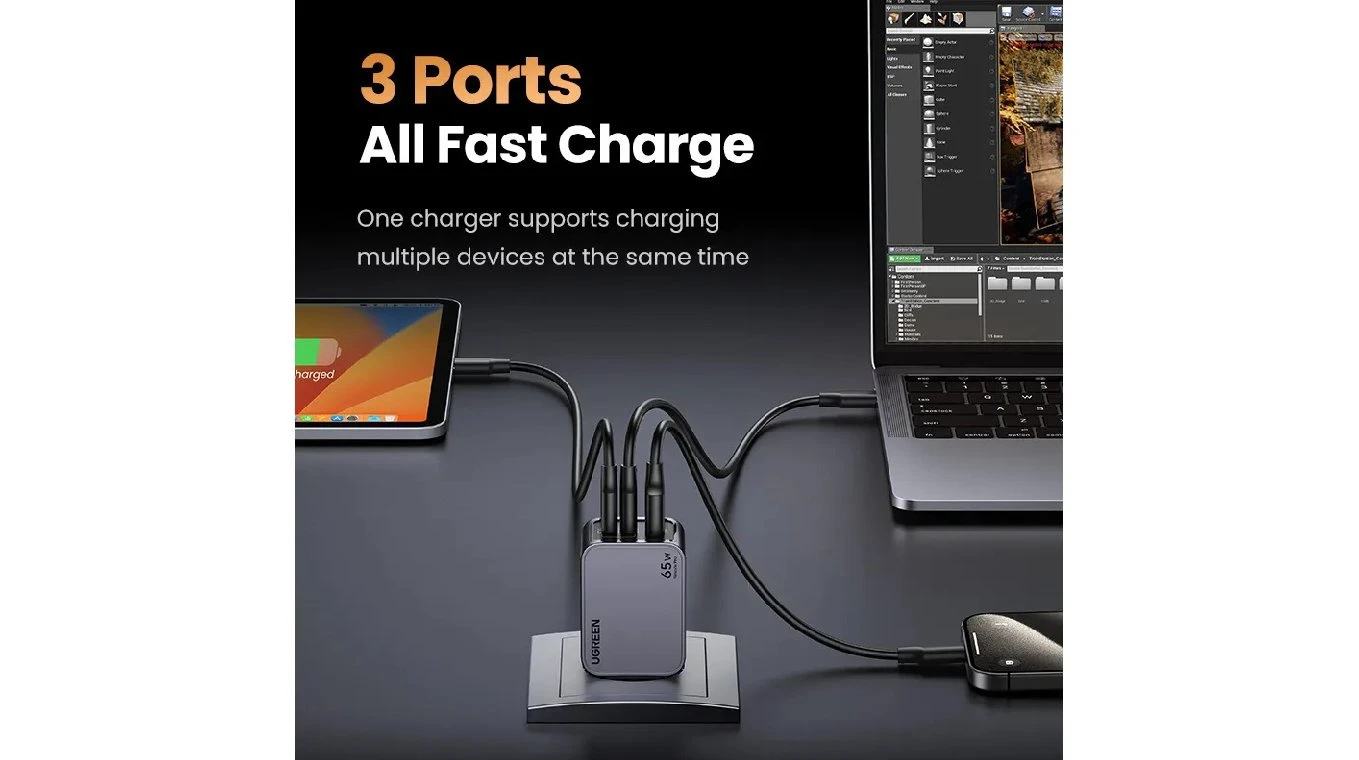 UGREEN USB Wallcharger Nexode Pro 65W