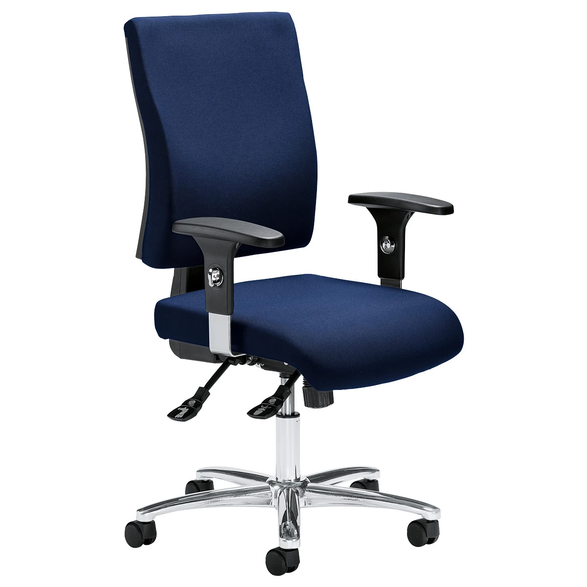 Chaise de bureau Comfort R Deluxe avec accoudoirs, bleu foncé