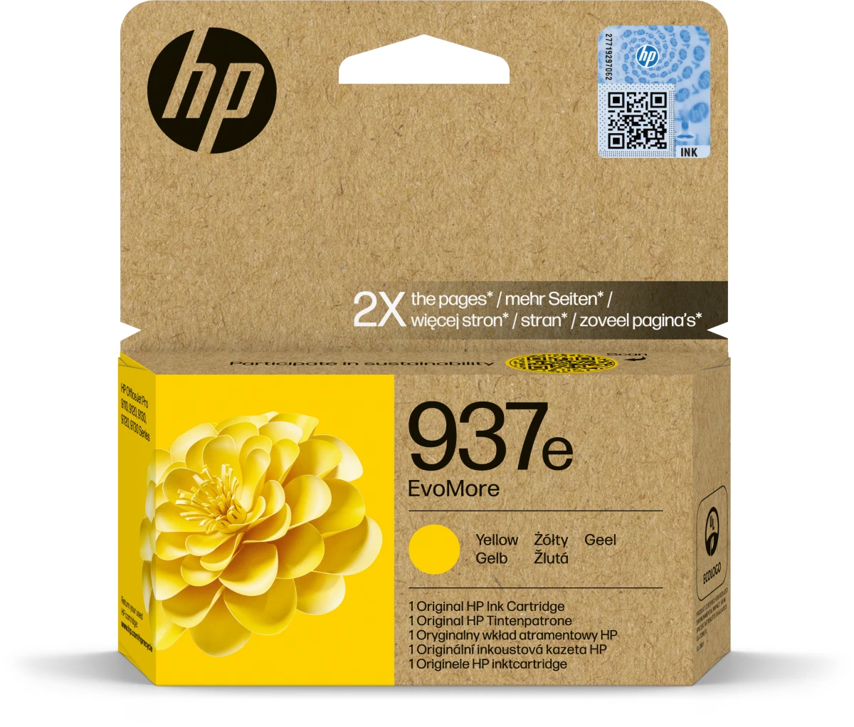 HP Tintenpatrone 937e yellow