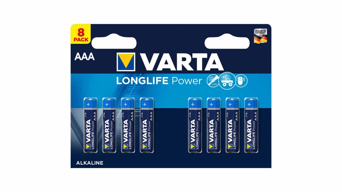 VARTA Pile Longlife Power AAA/LR03, 8 pièces