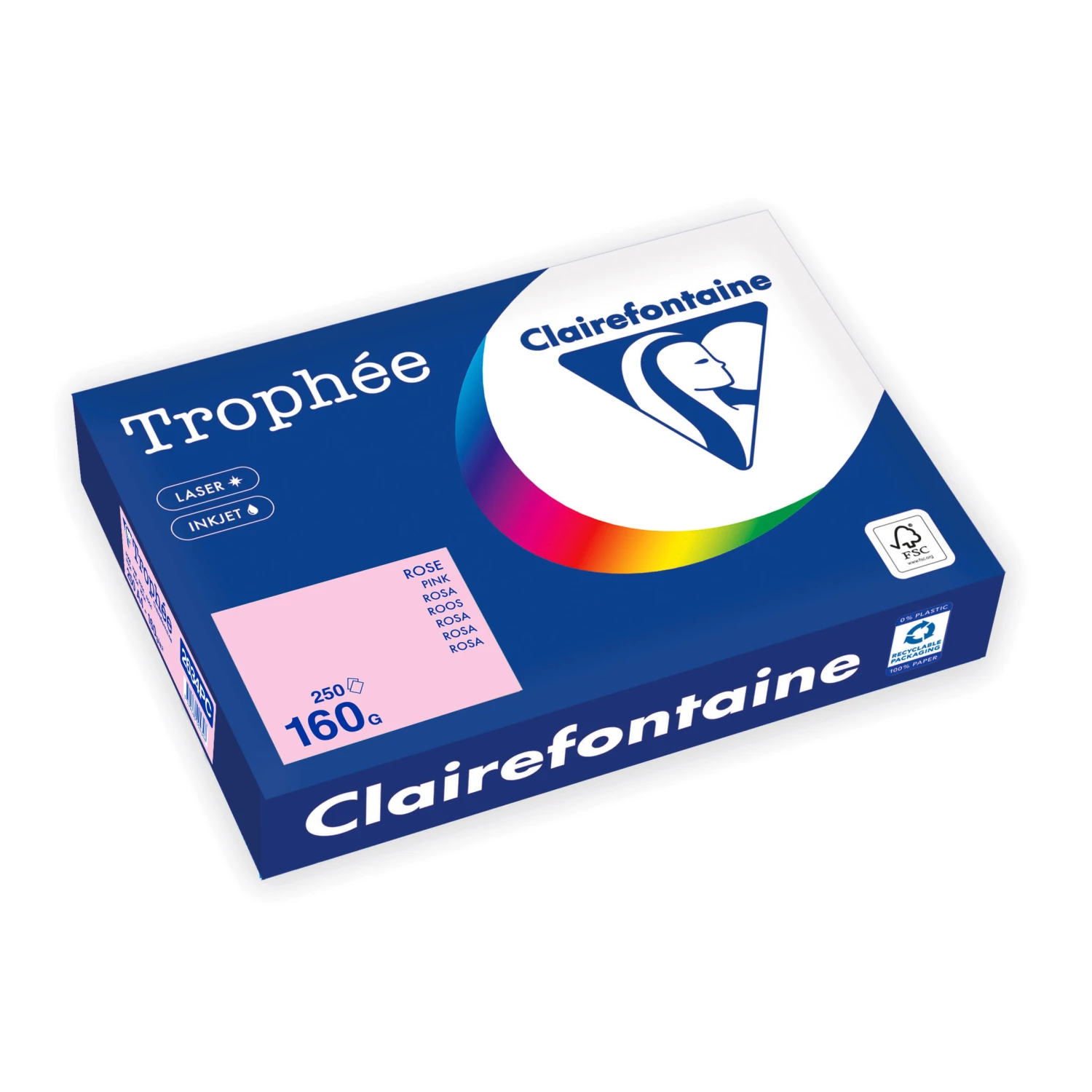 CLAIREFONTAINE Kopierpapier Trophée Pastell A4, 160 g/m², 250 Blatt