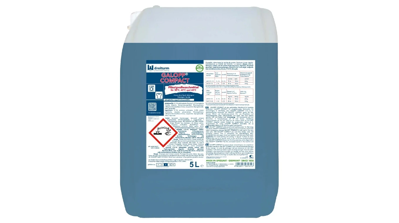 DREITURM Lessive complète GALOPP® COMPACT 5 L