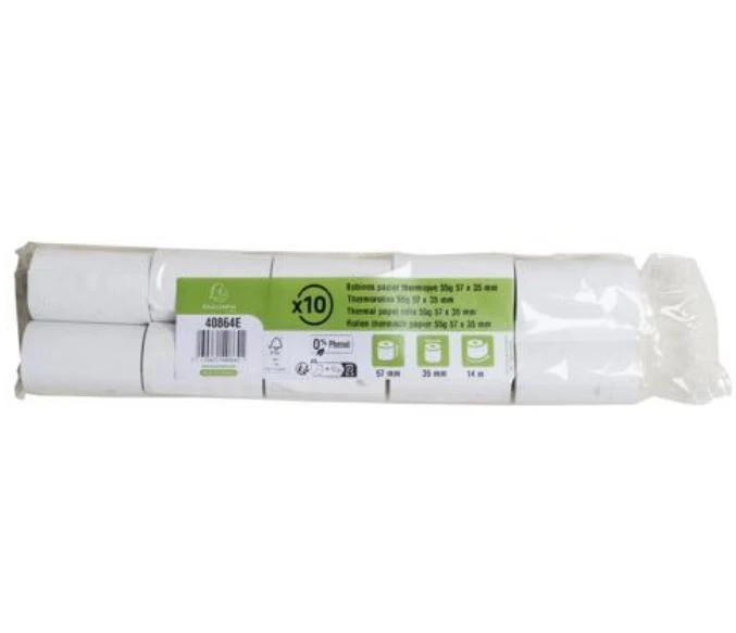 EXACOMPTA Rouleaux thermiques 57 mm x 14 m, 10 pièces