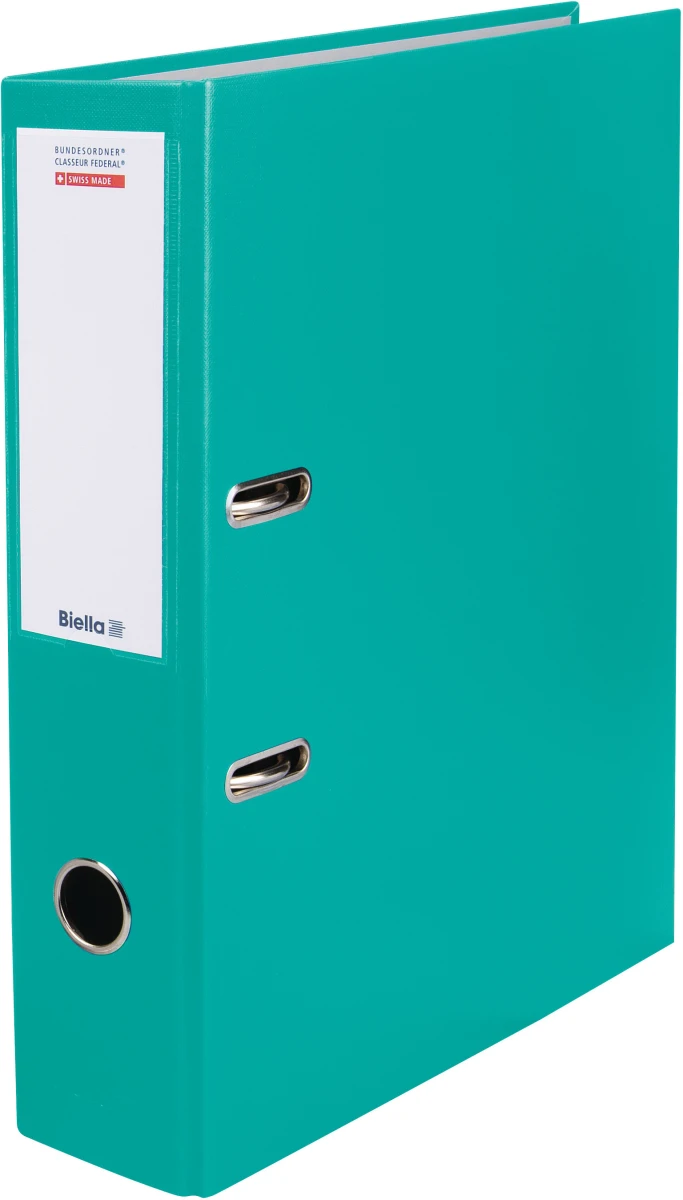 Biella Bundesordner mit 7 cm Rückenbreite, türkis