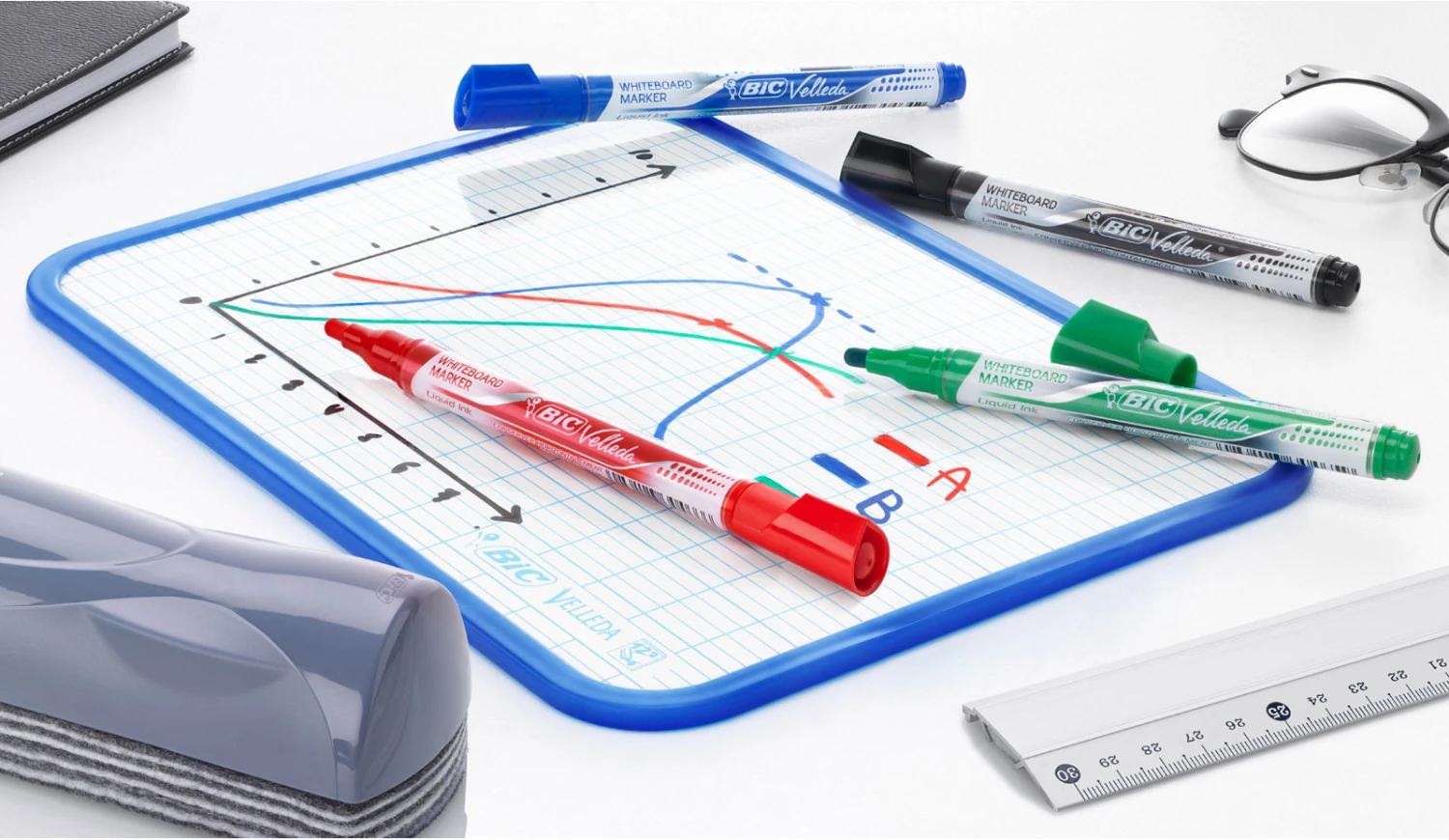 BIC Whiteboard Liquid Ink - 4 Farben, Etui