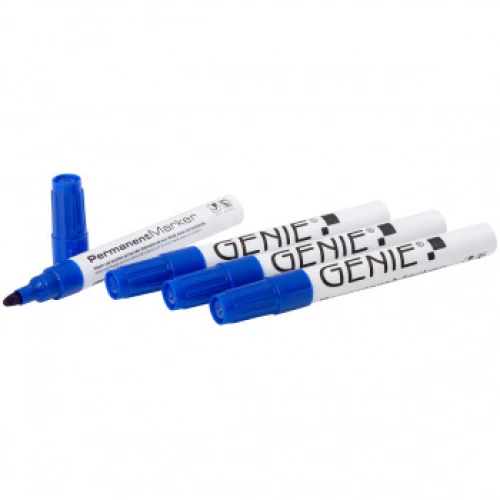 GENIE Permanent Marker im 4er-Etui, Rundspitze, blau