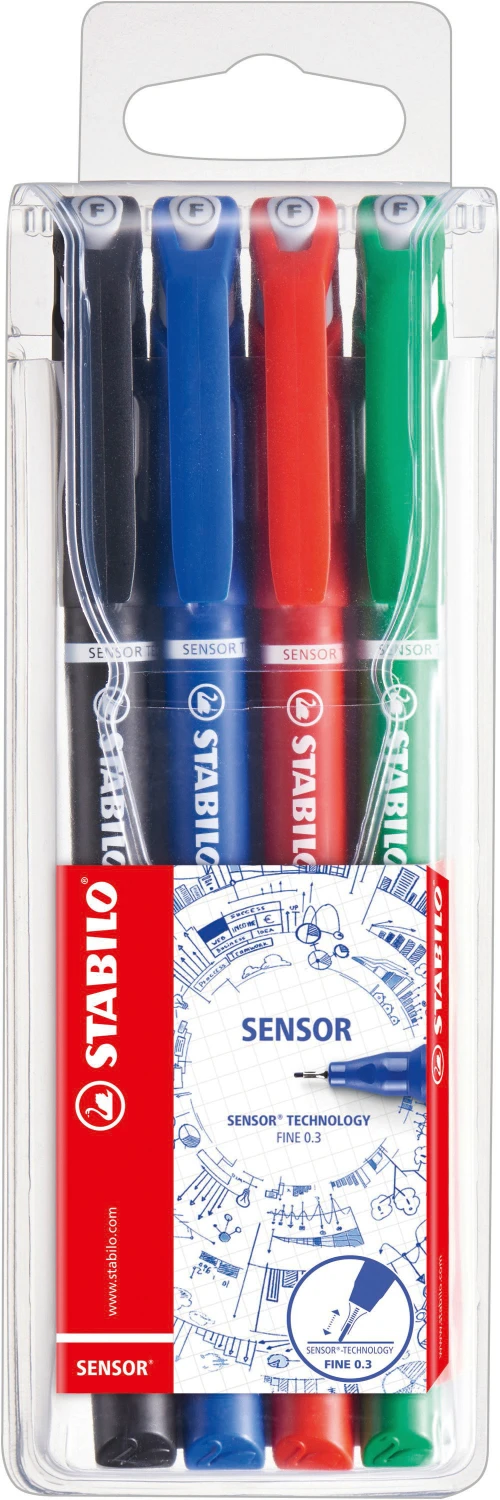 STABILO Feinschreiber sensor 0.3 mm 4 Stück