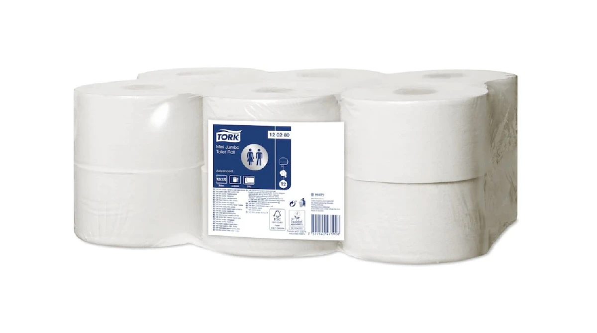 TORK Papier toilette Advanced Jumbo Mini 2 couches, 12 rouleaux