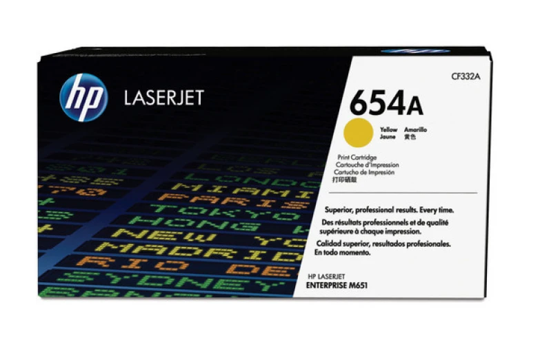 HP 654A Cartouche toner jaune