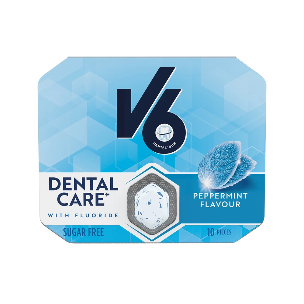 V6 Kaugummi Oral B Peppermint 12 x 17 g