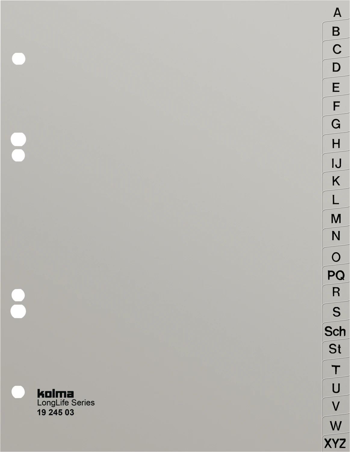 KOLMA Register Superstrong A - Z